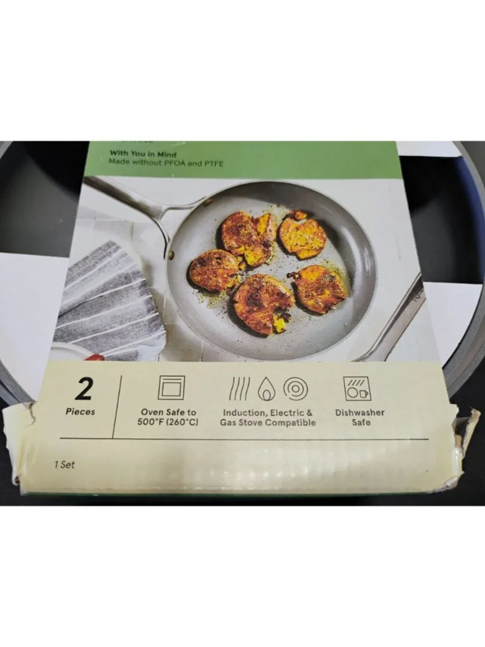 Figmint Nonstick Ceramic Coated Fry Pan Set 8